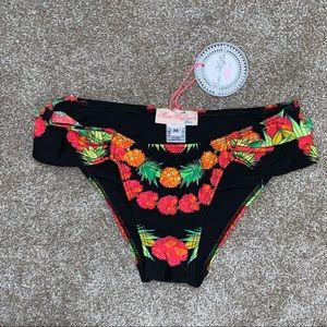 Mara Hoffman Side Ruched Moderate Coverage Garland